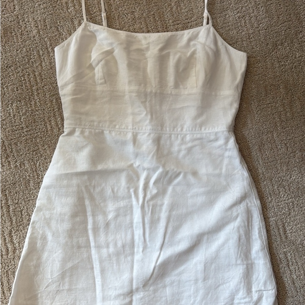 Aritzia Sunday Best white linen Dress